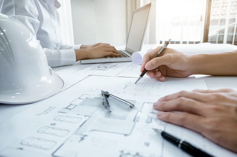 完了検査（外部機関）にて設計通りに施工されたかを最終確認