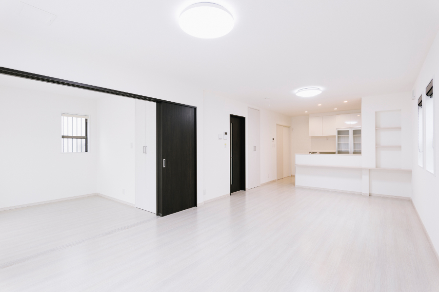 モノトーンカラーのLDK