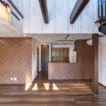 カントリー調のカウンターキッチン