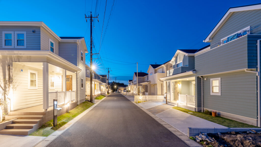 鎌取夜の街並み